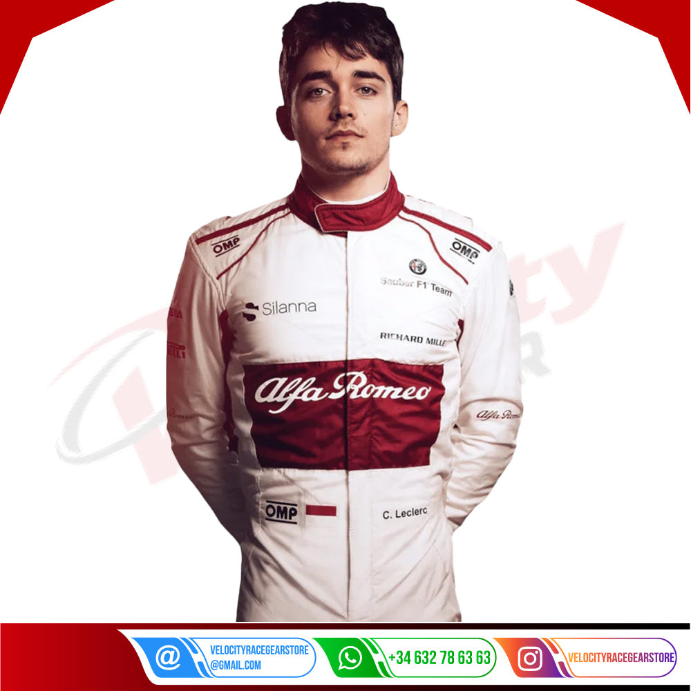 2018 Charles Leclerc Alfa Romeo Sauber F1 Suit - Velocity Racegear-2018 Charles Leclerc Alfa Romeo Sauber F1 Suit - Velocity Racegear-F1 Racing Suit