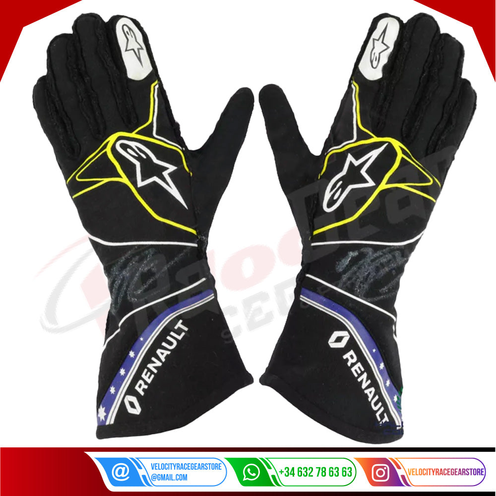 2019 Daniel Ricciard Renault F1 Race Gloves - Velocity Racegear-2019 Daniel Ricciard Renault F1 Race Gloves - Velocity Racegear-F1 Gloves