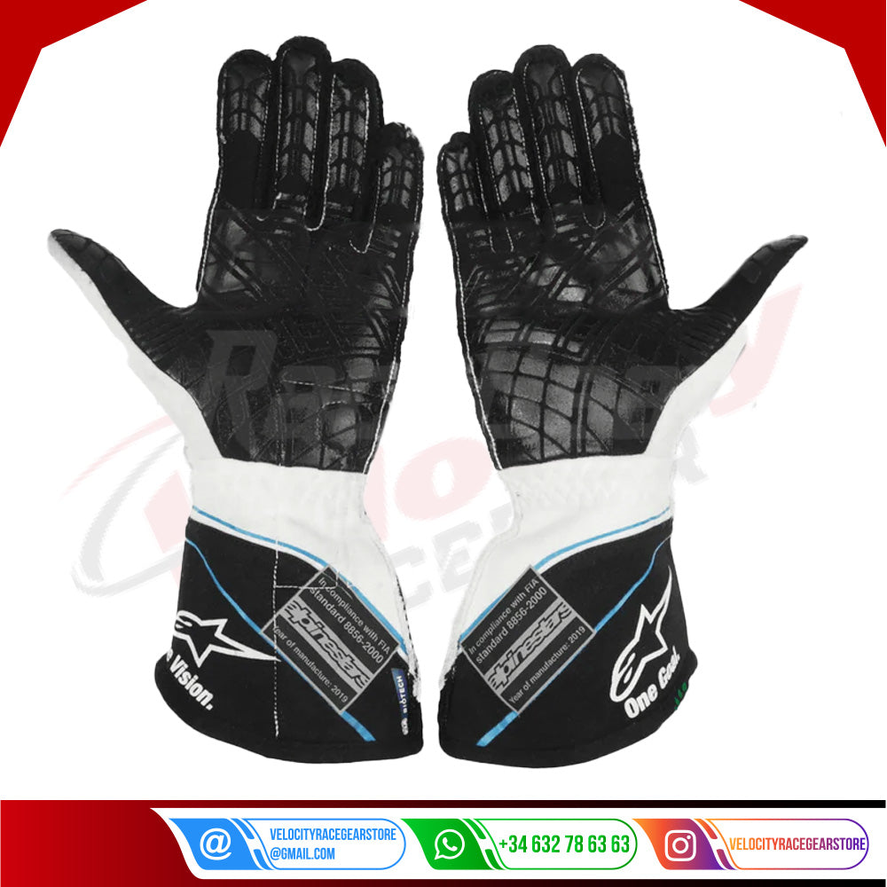 2019 George Russell Williams Racing F1 Race Gloves - Velocity Racegear-2019 George Russell Williams Racing F1 Race Gloves - Velocity Racegear-F1 Gloves