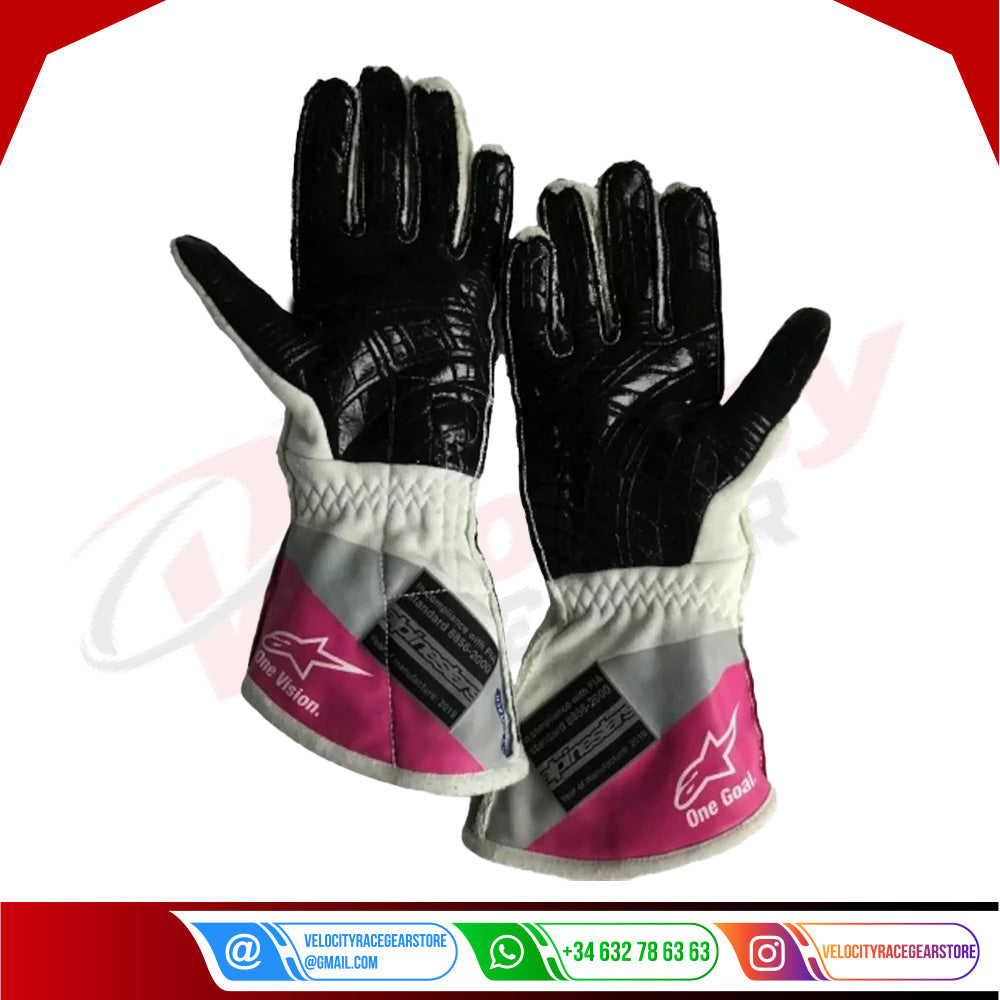 2020 Lance Stroll Racing Gloves F1 Racing Gloves - Velocity Racegear-2020 Lance Stroll Racing Gloves F1 Racing Gloves - Velocity Racegear-F1 Gloves