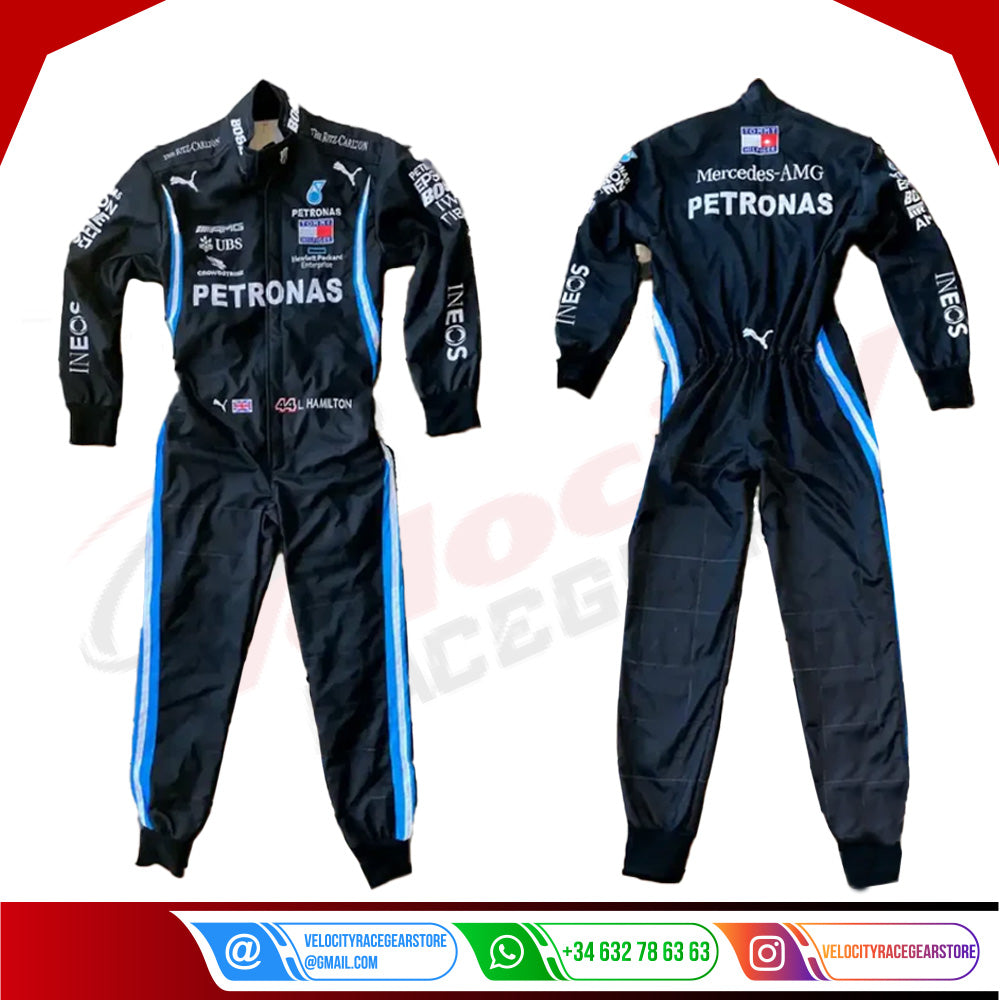 2020 Lewis Hamilton Mercedes AMG F1 Embroidery Race Suit - Velocity Racegear-2020 Lewis Hamilton Mercedes AMG F1 Embroidery Race Suit - Velocity Racegear-F1 Racing Suit