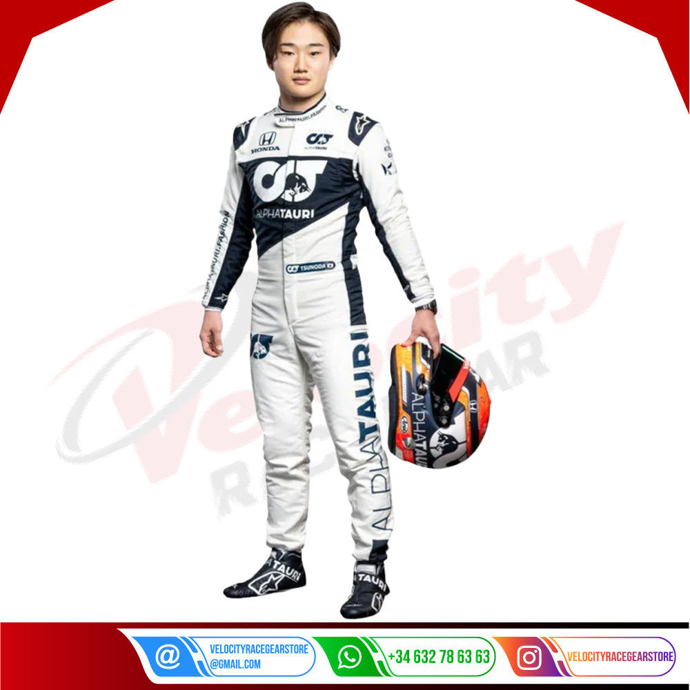 2020 Yuki Tsunoda AlphaTauri F1 Race Suit - Velocity Racegear-2020 Yuki Tsunoda AlphaTauri F1 Race Suit - Velocity Racegear-F1 Racing Suit