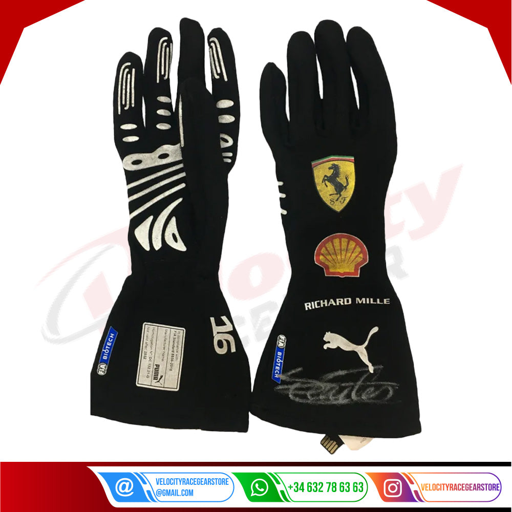 2021 Charles Leclerc Ferrari Monaco GP F1 gloves - Velocity Racegear-2021 Charles Leclerc Ferrari Monaco GP F1 gloves - Velocity Racegear-F1 Gloves