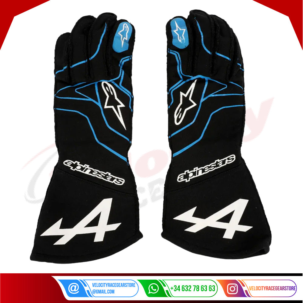 2021 ESTEBAN OCON F1 RACE GLOVES - Velocity Racegear-2021 ESTEBAN OCON F1 RACE GLOVES - Velocity Racegear-F1 Gloves
