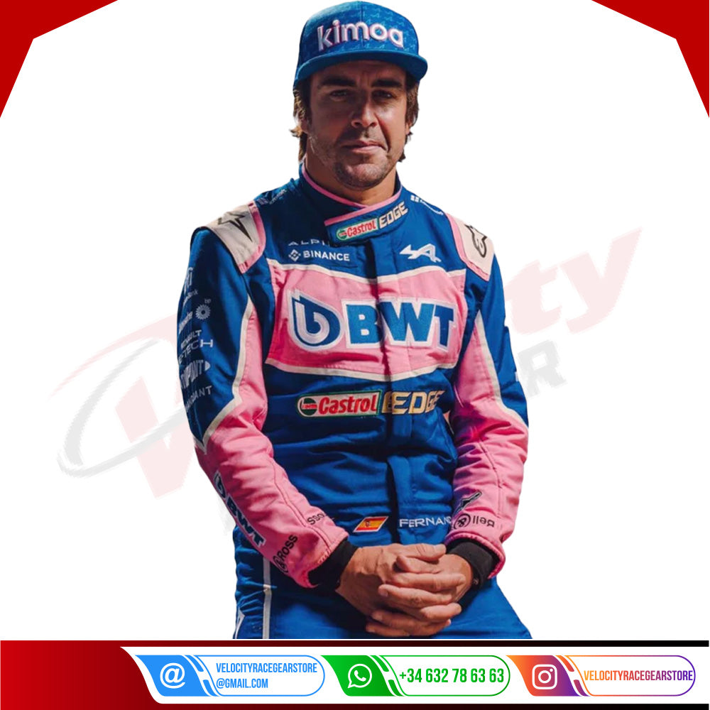2022 FERNANDO ALONSO ALPHINE F1 RACE SUIT - Velocity Racegear-2022 FERNANDO ALONSO ALPHINE F1 RACE SUIT - Velocity Racegear-F1 Racing Suit