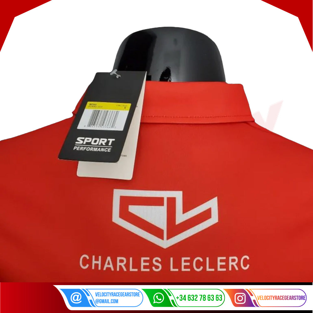 2022 Ferrari Charles Leclerc F1 Polo Shirt - Velocity Racegear-2022 Ferrari Charles Leclerc F1 Polo Shirt - Velocity Racegear-F1 Polo Shirts