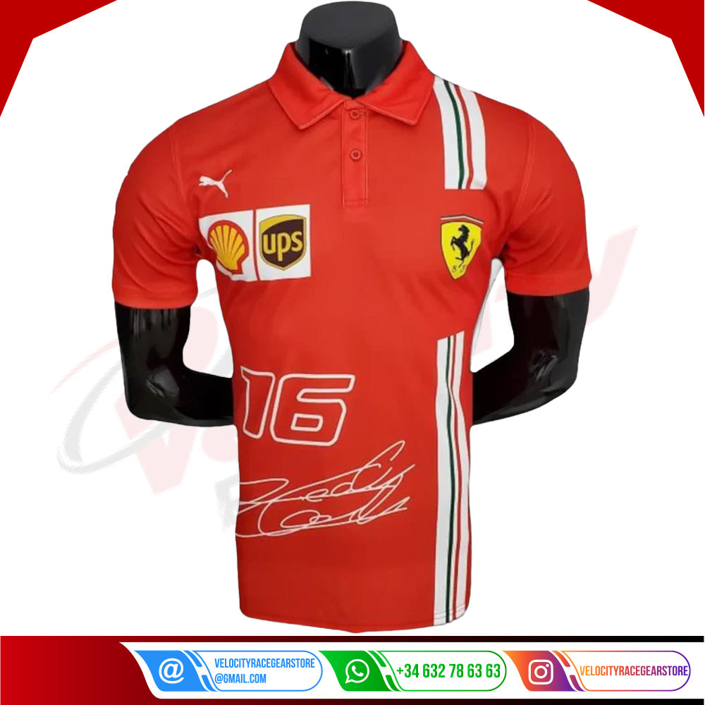 2022 Ferrari Charles Leclerc F1 Polo Shirt