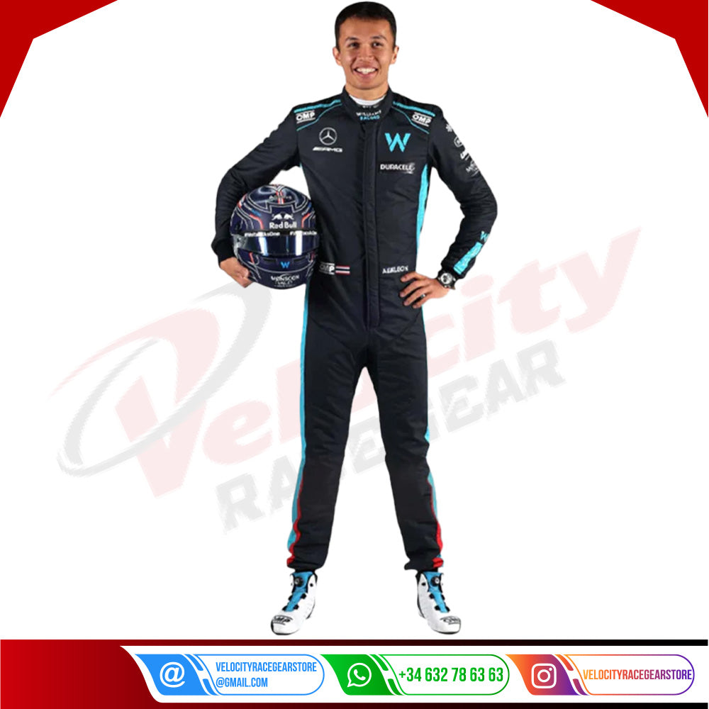 2022 New Alexander Albon F1 Race Suit Williams Racing - Velocity Racegear-2022 New Alexander Albon F1 Race Suit KIDS Williams Racing - Velocity Racegear-F1 Racing Suit