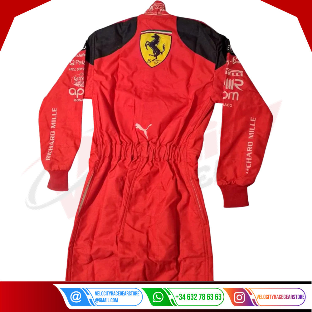 2023 Carlos Sainz Race Scuderia Ferrari F1 Race Suit - Velocity Racegear-2023 Carlos Sainz Race Scuderia Ferrari F1 Race Suit - Velocity Racegear-F1 Racing Suit