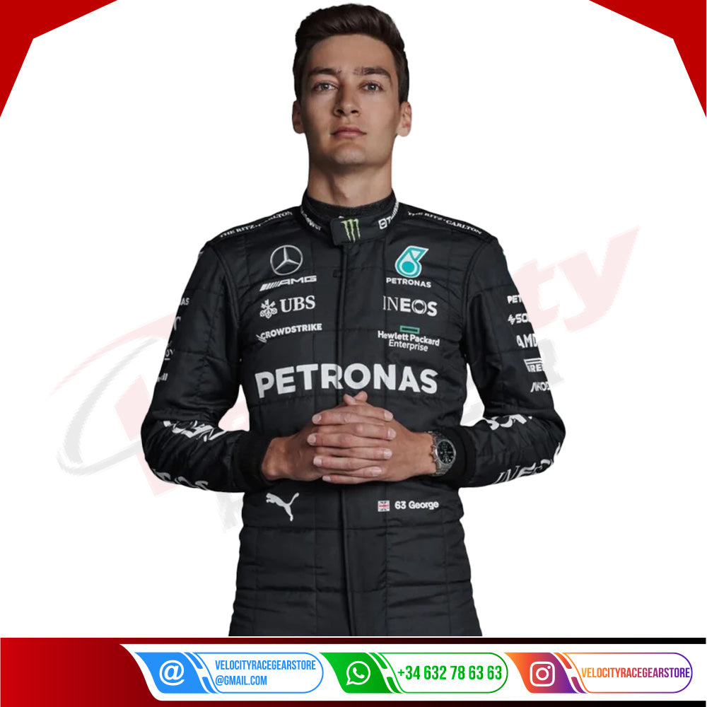 2023 George Russell Mercedes AMG F1 Race Suit - Velocity Racegear-2023 George Russell Mercedes AMG F1 Race Suit KIDS - Velocity Racegear-F1 Racing Suits
