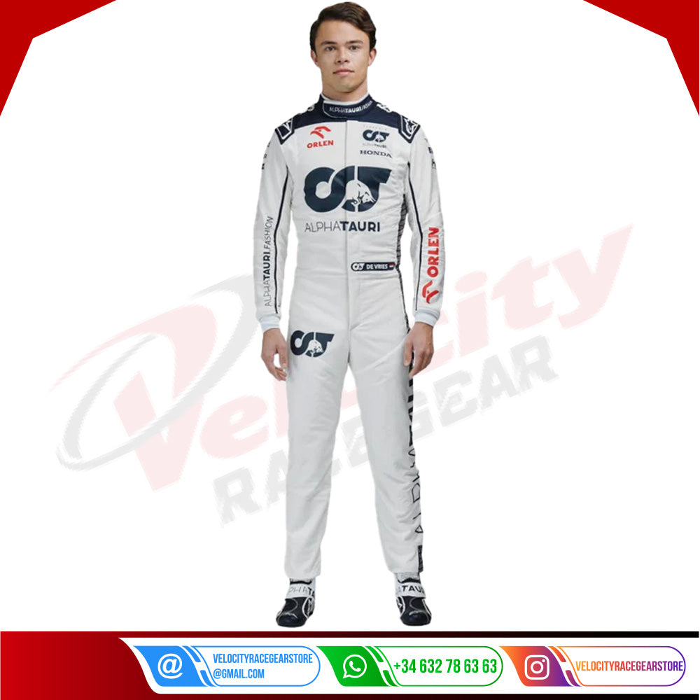 2023 Nyck De Vries Alphatauri F1 Race Suit KIDS - Velocity Racegear-2023 Nyck De Vries Alphatauri F1 Race Suit KIDS - Velocity Racegear-F1 Racing Suit