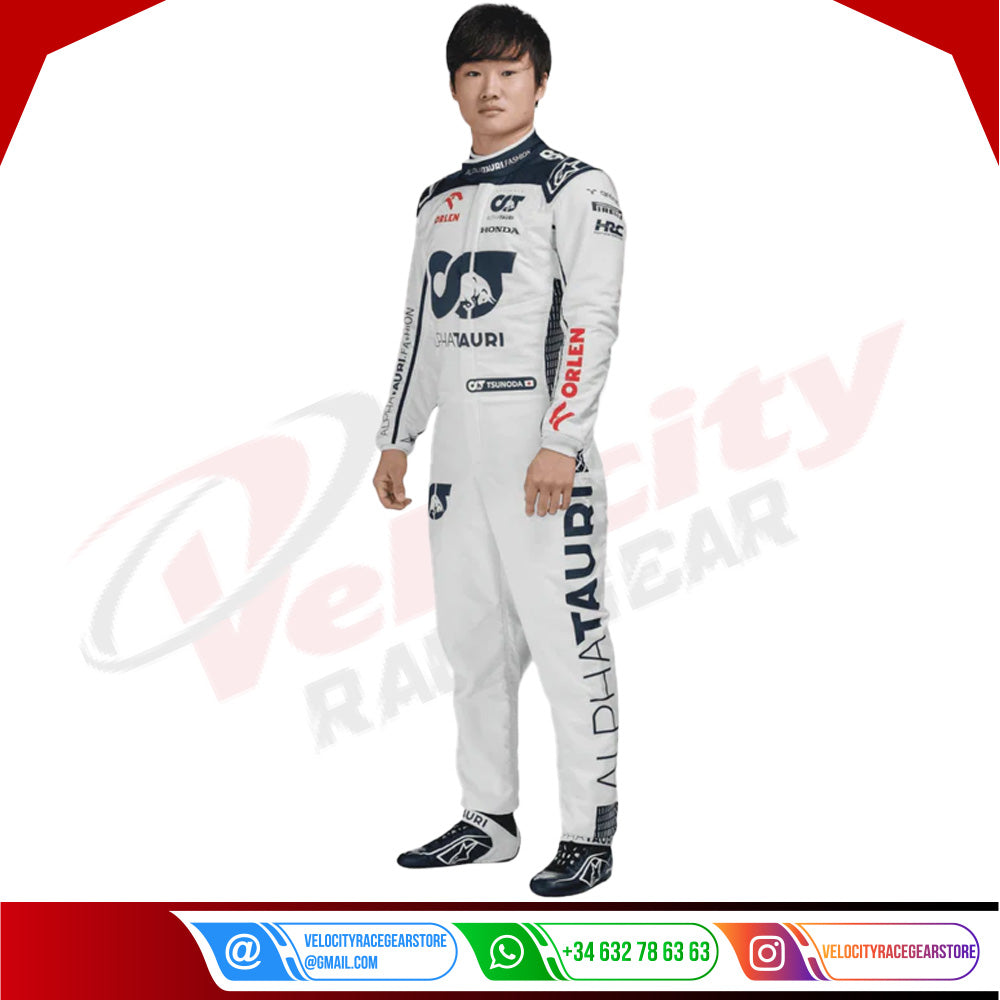 2023 Yuki Tsunoda Alpha Tauri F1 Race Suit - Velocity Racegear-2023 Yuki Tsunoda Alpha Tauri F1 Race Suit - Velocity Racegear-F1 Red Bull Racing Suit