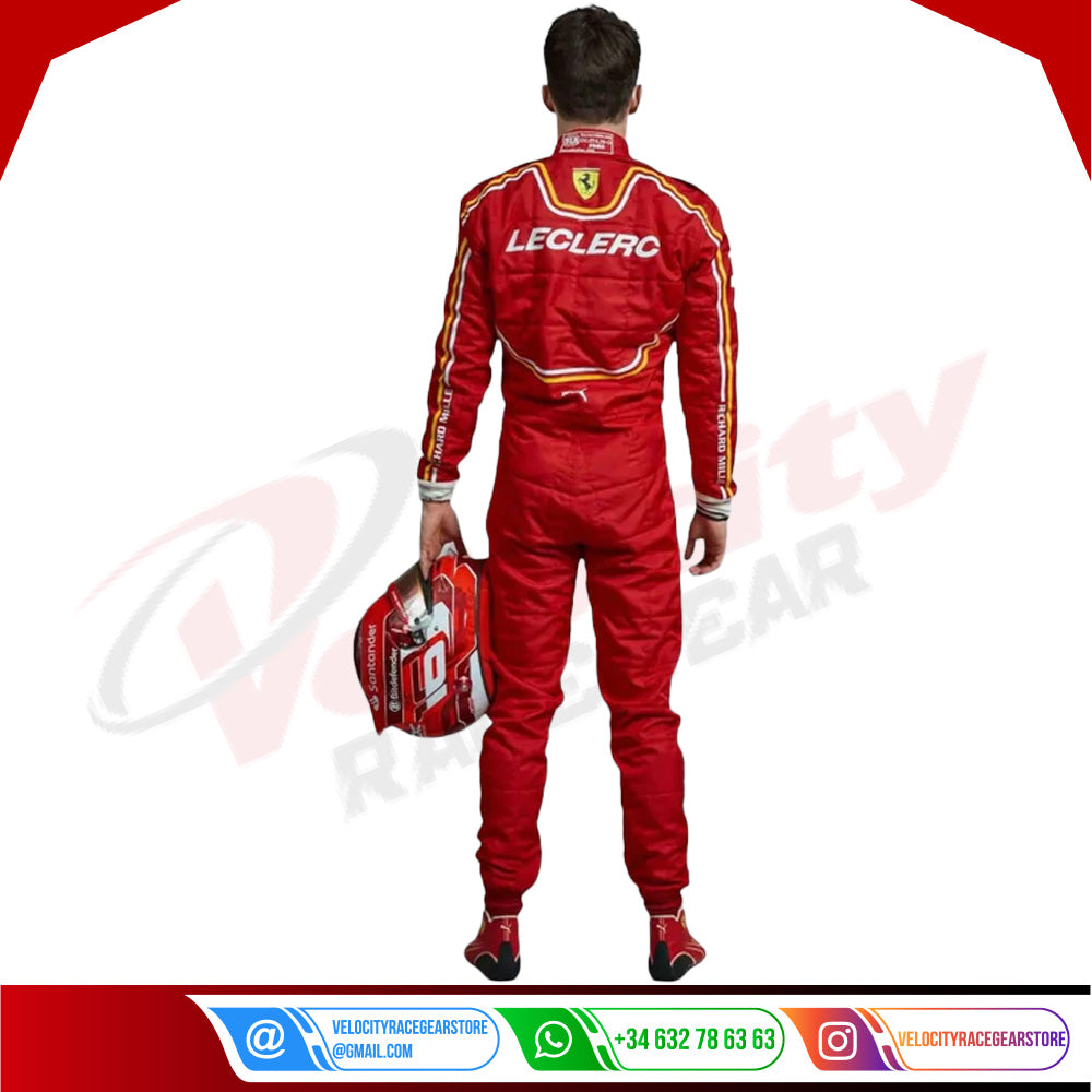 2024 Charles Leclerc Scuderia Ferrari Race suit New - Velocity Racegear-2024 Charles Leclerc Scuderia Ferrari Race suit New KIDS - Velocity Racegear-F1 Racing Suits
