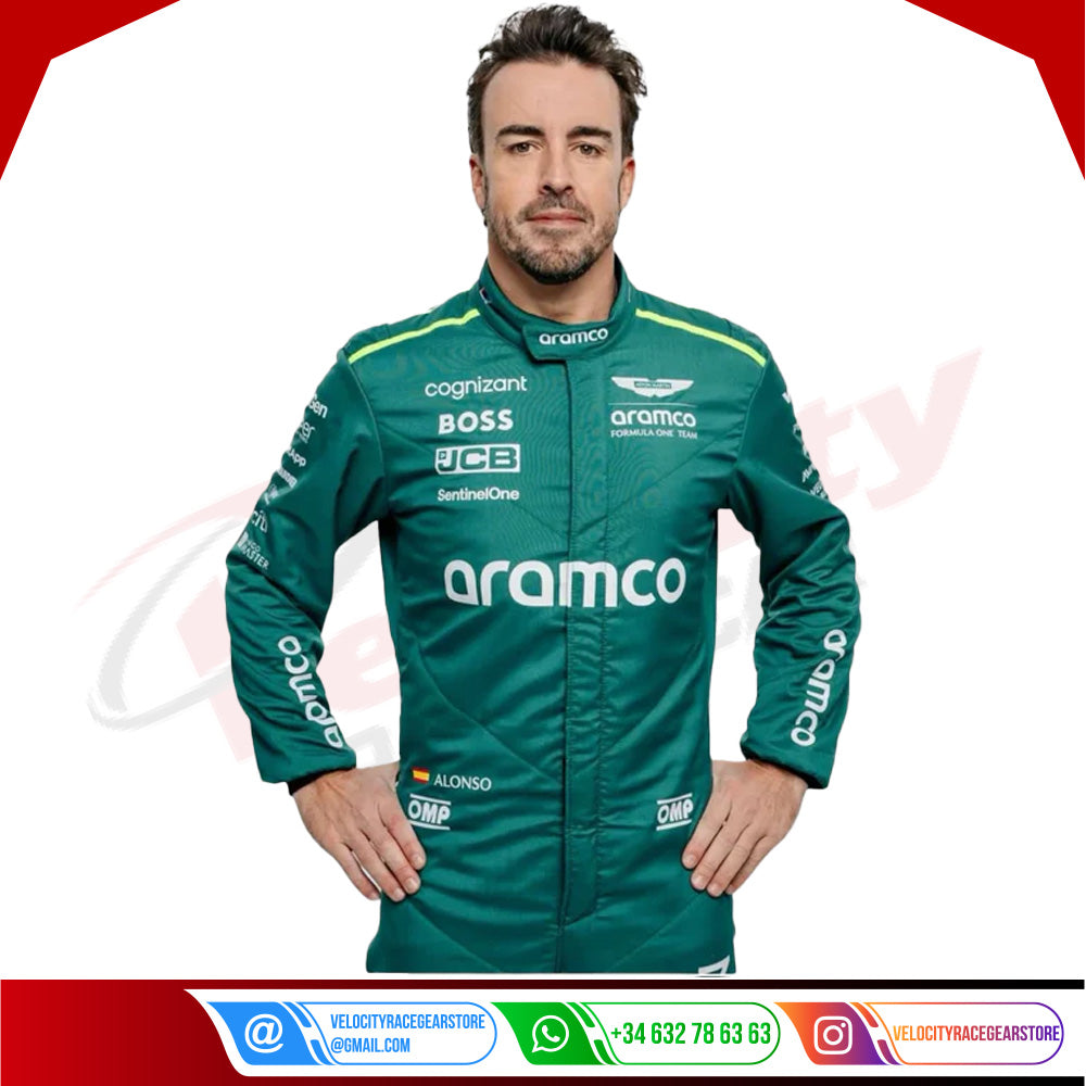 2024 Fernando Alonso Aston Martin F1 Team Race Suit - Velocity Racegear-2024 Fernando Alonso Aston Martin F1 Team Race Suit - Velocity Racegear-F1 Racing Suit
