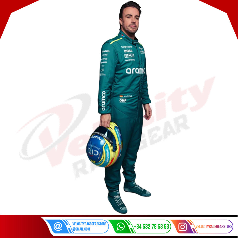 2024 Fernando Alonso Aston Martin F1 Team Race Suit - Velocity Racegear-2024 Fernando Alonso Aston Martin F1 Team Race Suit - Velocity Racegear-F1 Racing Suit