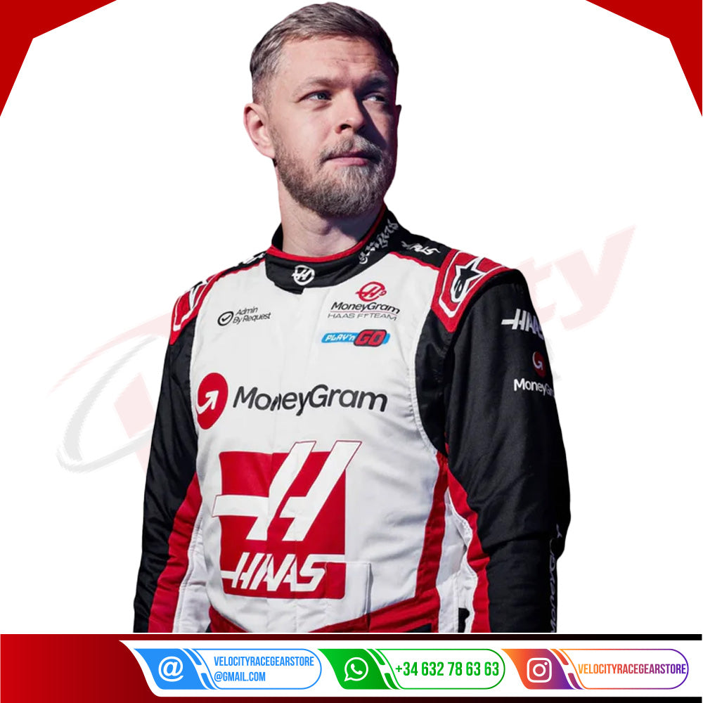 2024 Kevin Magnussen Haas F1 Team Race Suit - Velocity Racegear-2024 Kevin Magnussen Haas F1 Team Race Suit KIDS - Velocity Racegear-F1 Racing Suit