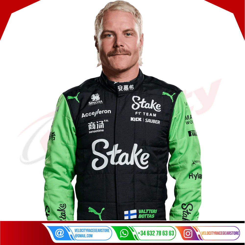 2024 Valtteri Bottas Zhou Guanyu Kick Sauber F1 Team Stake Race Suit - Velocity Racegear-2024 Valtteri Bottas Zhou Guanyu Kick Sauber F1 Team Stake Race Suit KIDS - Velocity Racegear-F1 Racing Suits