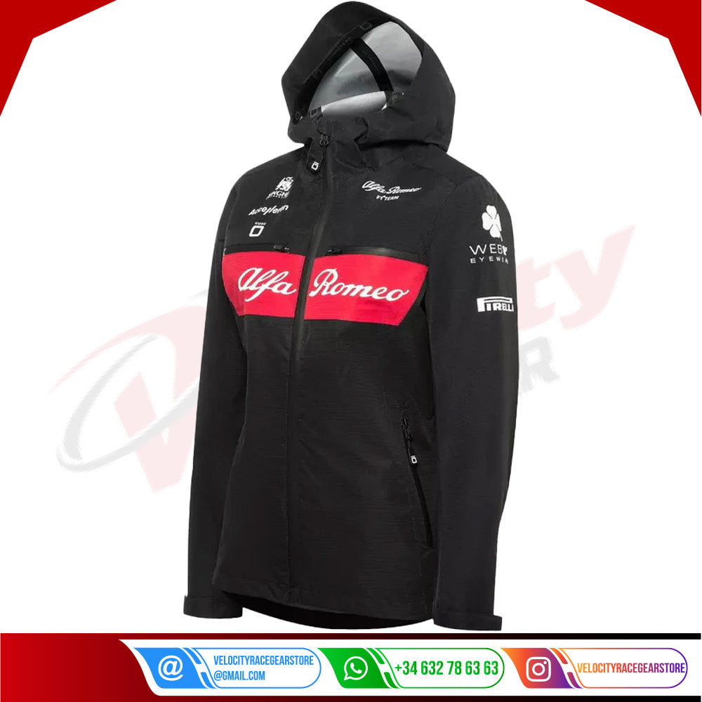ALFA ROMEO RAIN JACKET WOMEN - Velocity Racegear-ALFA ROMEO RAIN JACKET WOMEN - Velocity Racegear-F1 jacket