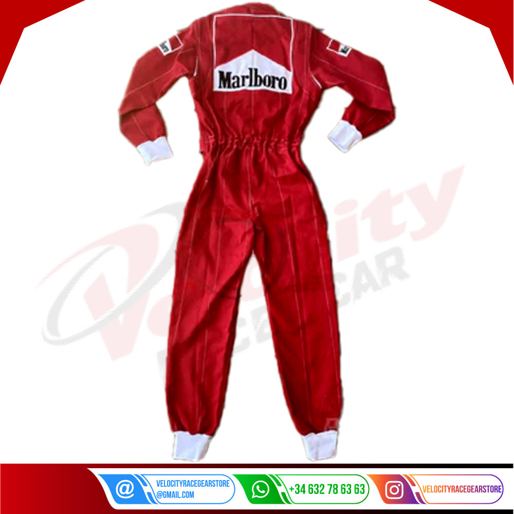 Alain Prost 1990 Ferrari F1 Embroidered Racing Suit - Velocity Racegear-Alain Prost 1990 Ferrari F1 Embroidered Racing Suit - Velocity Racegear-F1 Racing Suits