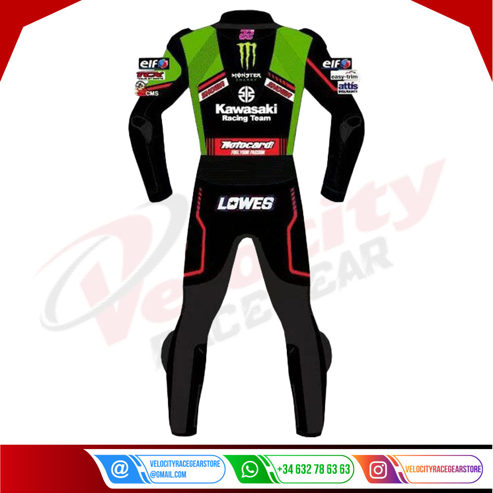Alex Lowes Leather Racing Suit Kawasaki WSBK 2021 - Velocity Racegear-null