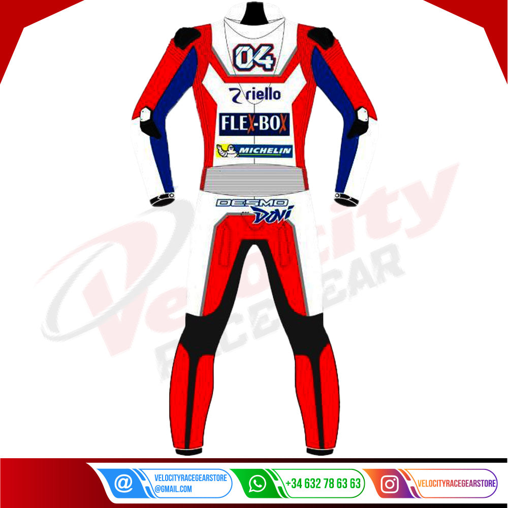Andrea Dovizioso Ducati Motogp 2017 Leather Suit - Velocity Racegear-null
