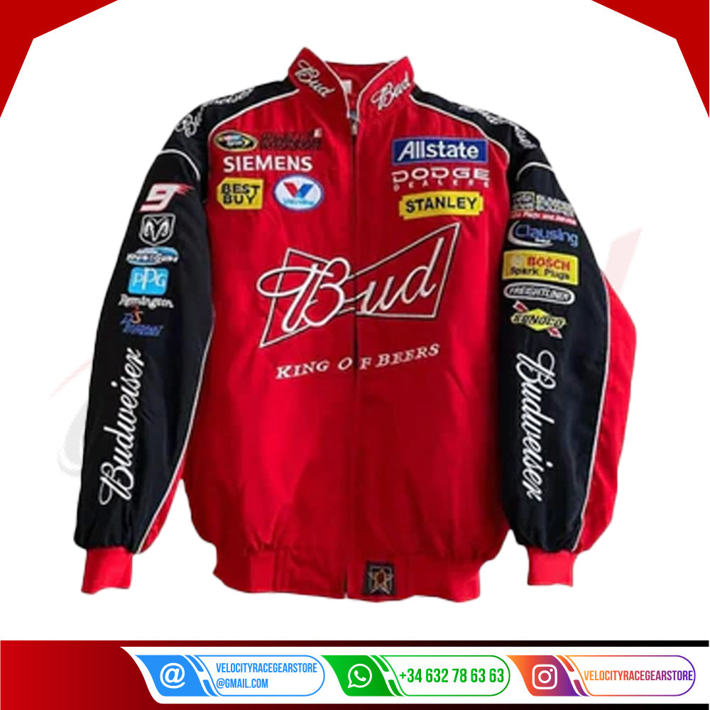 Budweiser Black F1 Retro Racing Jacket - Velocity Racegear-Budweiser Black F1 Retro Racing Jacket - Velocity Racegear-F1 jacket