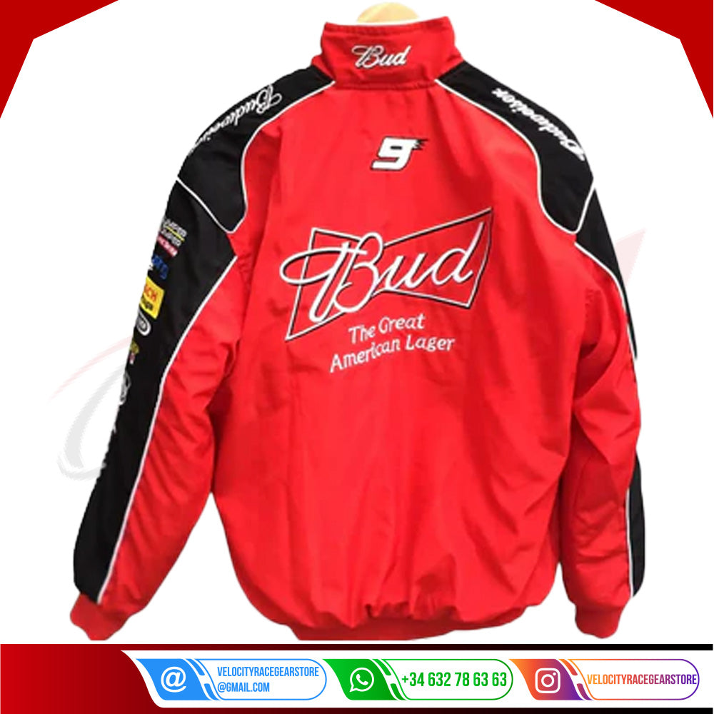 Budweiser F1 Official Embroidered Racing Jacket - Velocity Racegear-Budweiser F1 Official Embroidered Racing Jacket - Velocity Racegear-F1 jacket