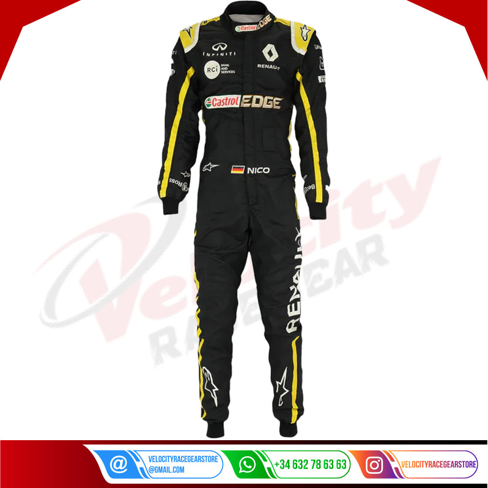 Carlos Sainz 2018 Renault F1 Racing Suit Brazilian Grand Prix - Velocity Racegear-Carlos Sainz 2018 Renault F1 Racing Suit Brazilian Grand Prix - Velocity Racegear-F1 Racing Suits