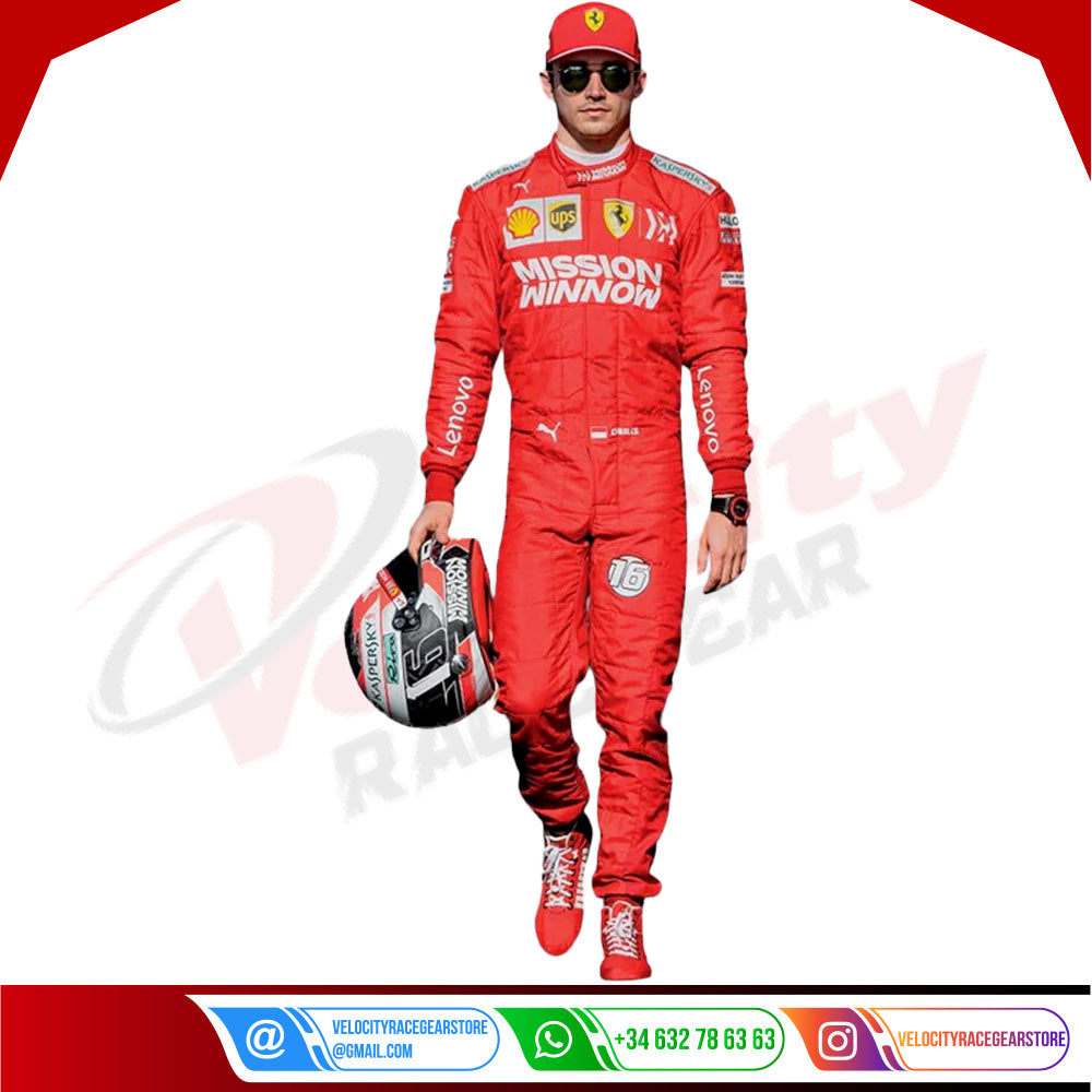 Charles Leclerc 2019 Ferrari F1 Race Suit - Velocity Racegear-Charles Leclerc 2019 Ferrari F1 Race Suit KIDS - Velocity Racegear-F1 Racing Suit