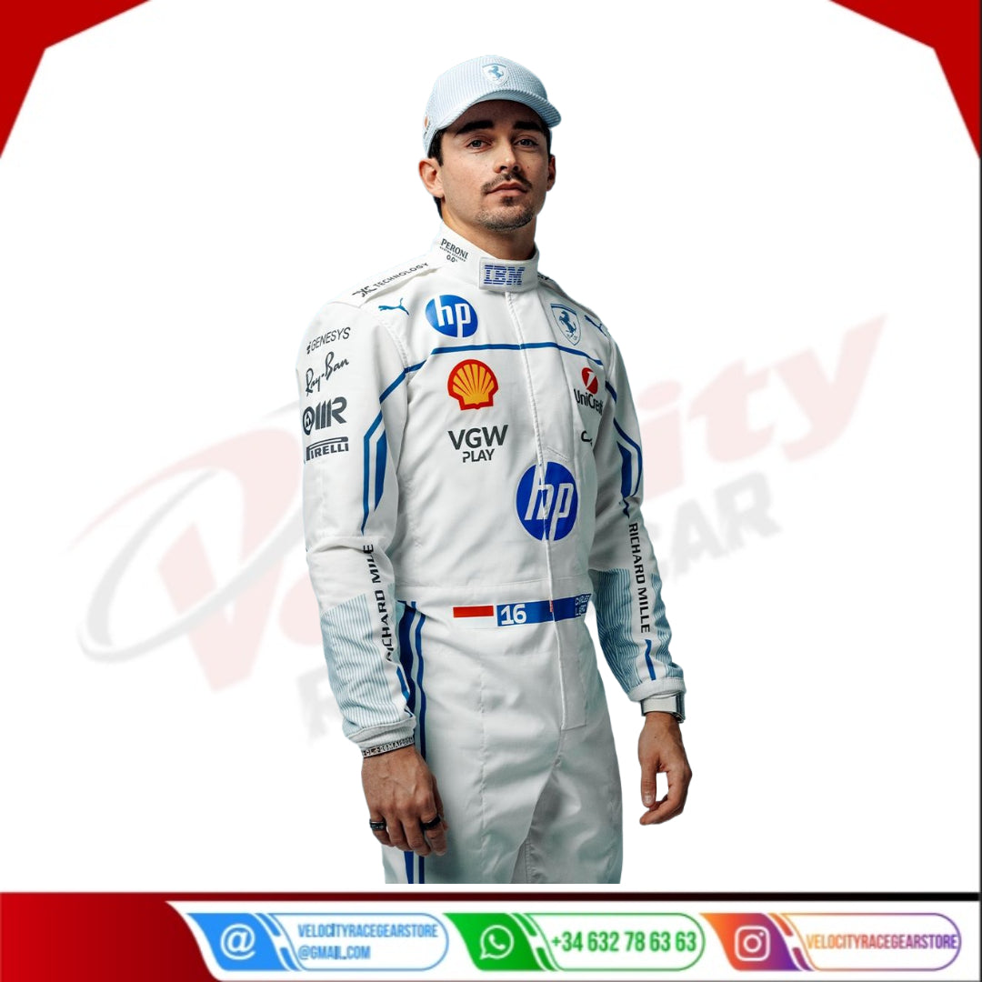 2025 Charles Leclerc F1 Race Suit Scuderia Ferrari Monaco GP