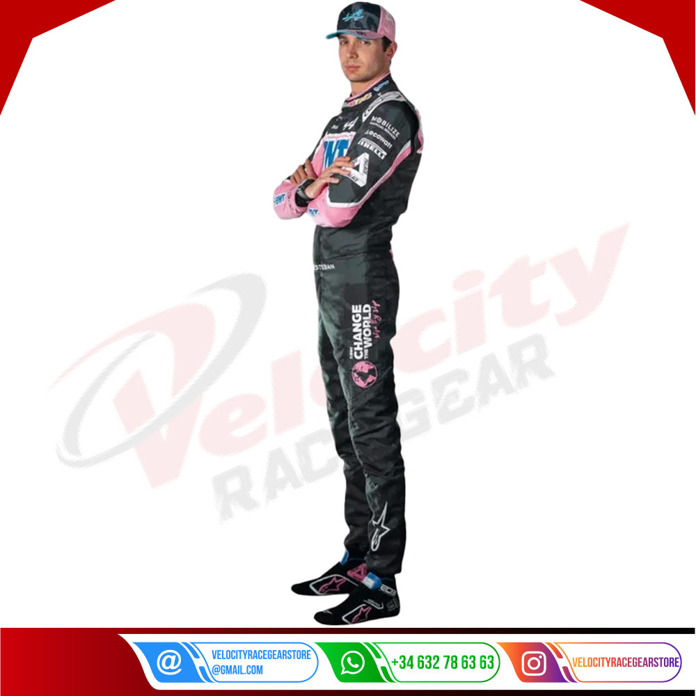 Esteban Ocon 2023 BWT Alpine F1 Team Race Suit - Las Vegas GP - Velocity Racegear-Esteban Ocon 2023 BWT Alpine F1 Team Race Suit - Las Vegas GP - Velocity Racegear-F1 Racing Suit