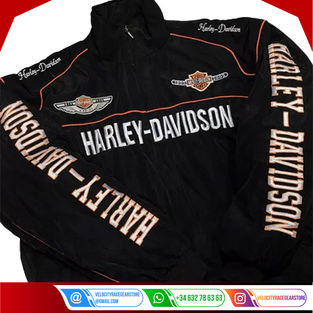 Exclusive Limited Edition Harley Davidson Retro F1 Racing Jacket - Velocity Racegear-Exclusive Limited Edition Harley Davidson Retro F1 Racing Jacket - Velocity Racegear-F1 jacket