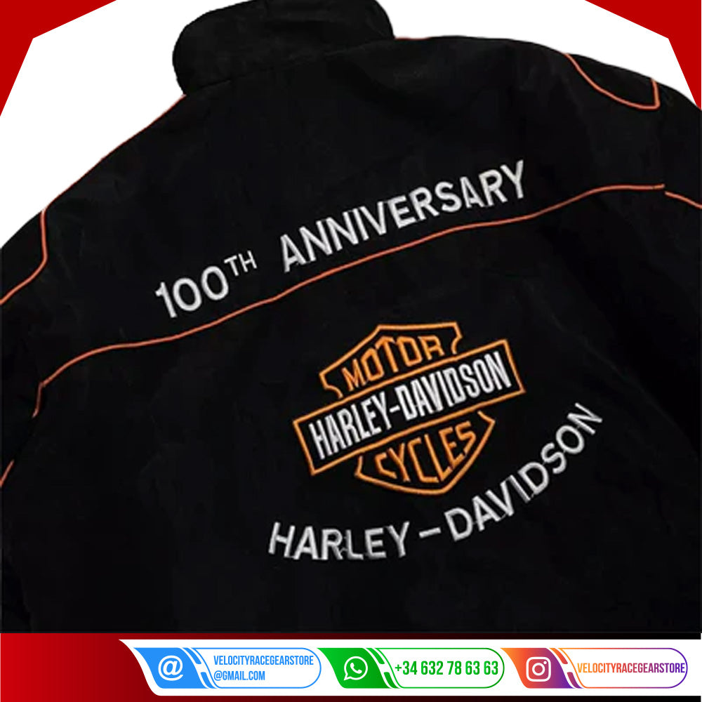 Exclusive Limited Edition Harley Davidson Retro F1 Racing Jacket - Velocity Racegear-Exclusive Limited Edition Harley Davidson Retro F1 Racing Jacket - Velocity Racegear-F1 jacket