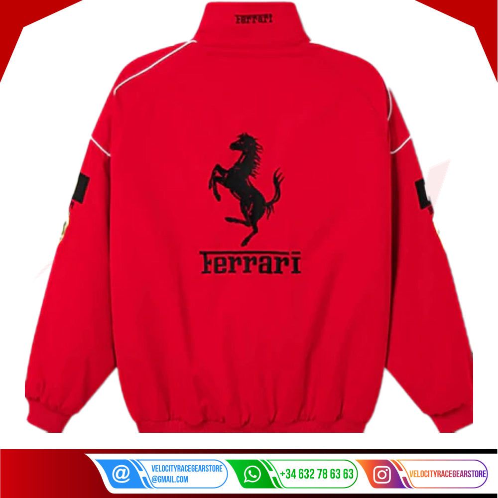 Ferrari F1 Vintage Red Jacket - Velocity Racegear-Ferrari F1 Vintage Red Jacket - Velocity Racegear-F1 jacket