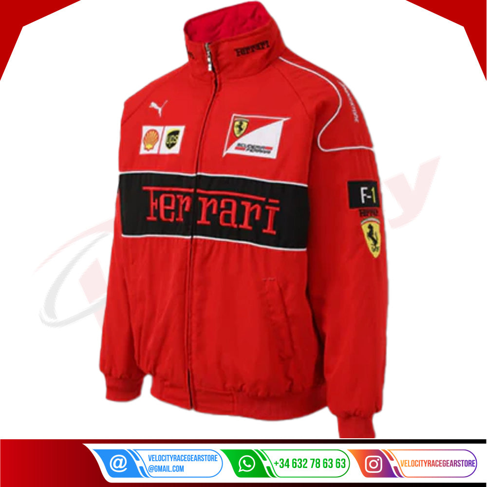 Ferrari F1 Vintage Red Jacket - Velocity Racegear-Ferrari F1 Vintage Red Jacket - Velocity Racegear-F1 jacket