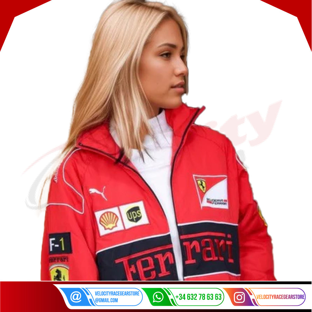 Ferrari F1 Vintage Red Jacket - Velocity Racegear-Ferrari F1 Vintage Red Jacket - Velocity Racegear-F1 jacket