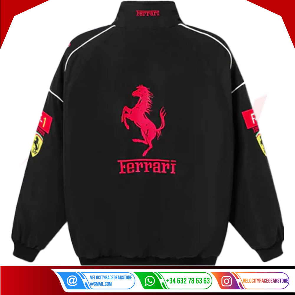 Ferrari F1 Vintage black Jacket - Velocity Racegear-Ferrari F1 Vintage black Jacket - Velocity Racegear-F1 jacket