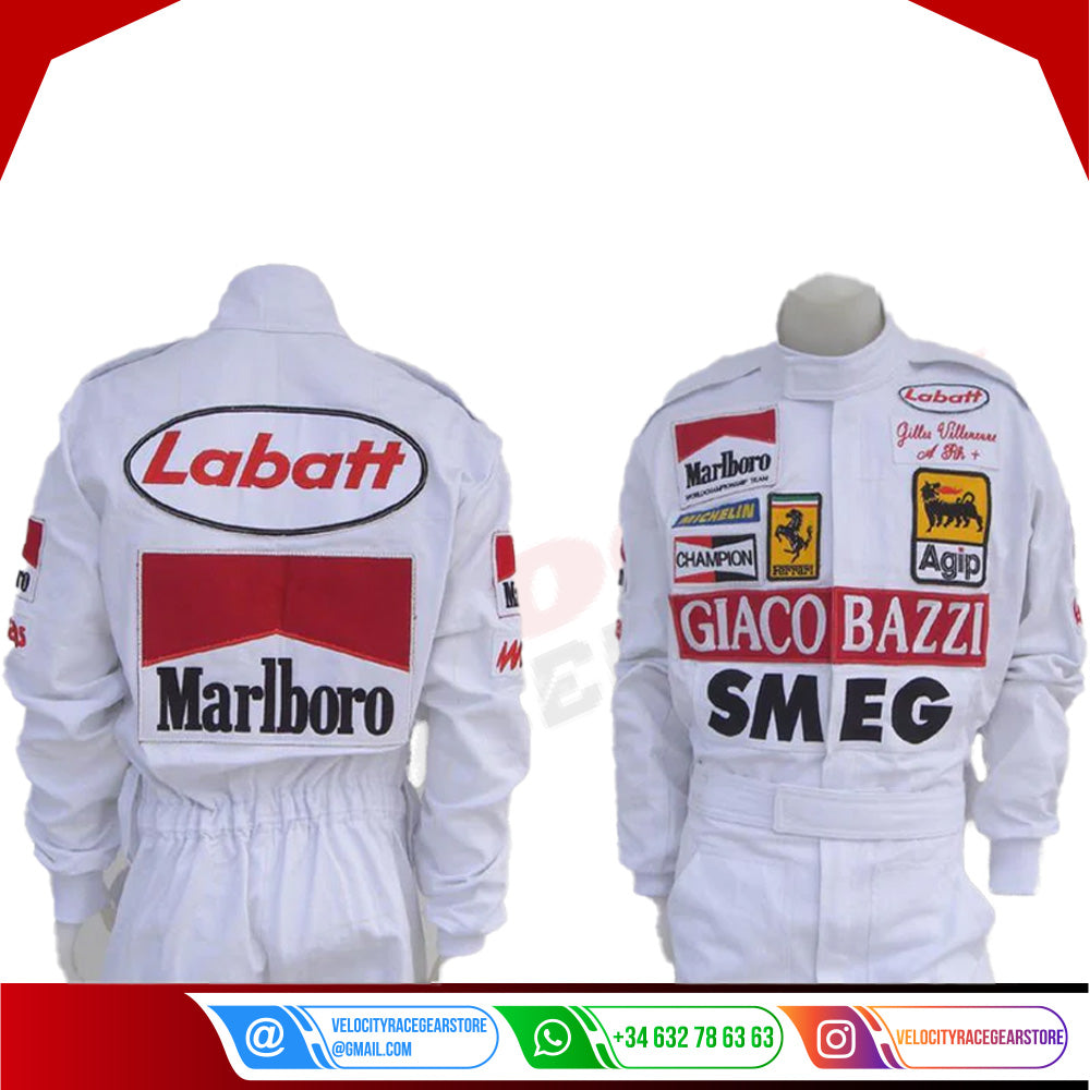 Gilles Villeneuve 1980 Racing Suit Replica | Ferrari F1 | Dash Racegear