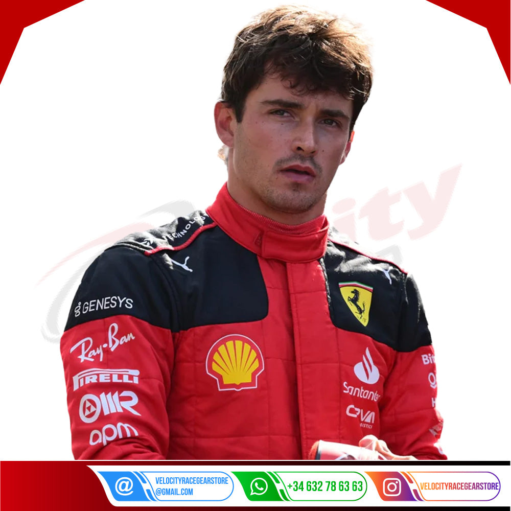 New Charles Leclerc 2023 Race Suit Ferrari F1 - Velocity Racegear-New Charles Leclerc 2023 Race Suit Ferrari F1 - Velocity Racegear-F1 Racing Suits